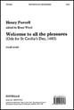 Welcome to All the Pleasures SATB Choral Score cover